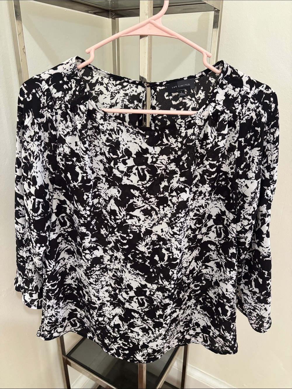 The Limited Black & White Abstract Print Blouse